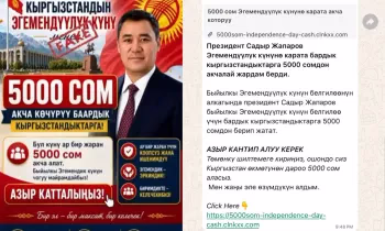 Мошенники обещают кыргызстанцам выплату 5 000 сомов