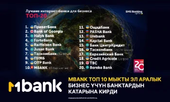 MBANK ТОП-10 мыкты эл аралык бизнес үчүн банктардын катарына кирди
