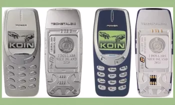 В Ниуэ выпустили серебряную монету в форме легендарного телефона XXI века