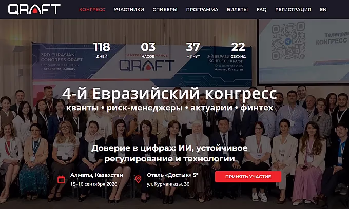 IV Евразийский конгресс: кванты, риск-менеджеры, актуарии, финтех 2026