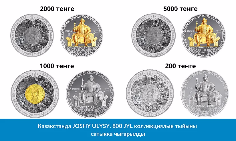 Казакстанда JOSHY ULYSY. 800 JYL коллекциялык тыйыны сатыкка чыгарылды