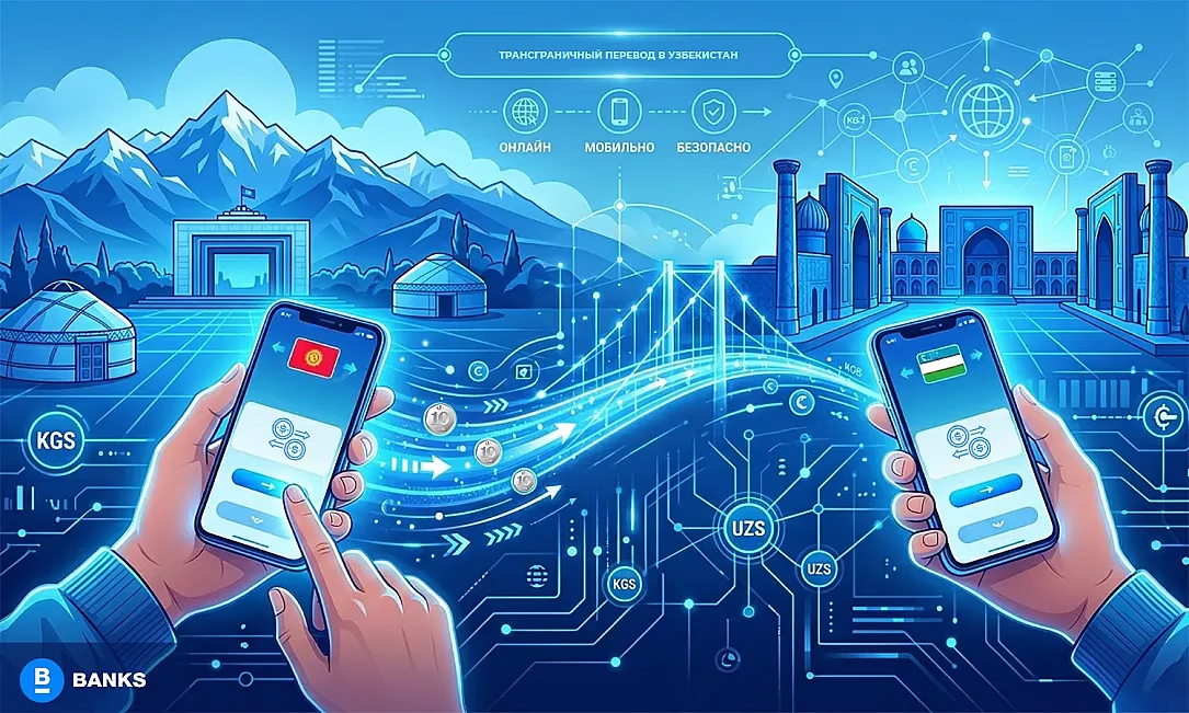 Запущены трансграничные переводы из Кыргызстана в Узбекистан