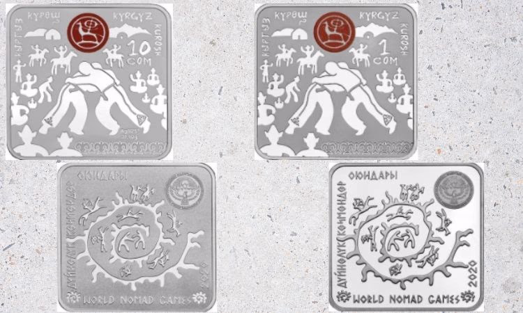 Нацбанк выпускает 6 тысяч монет «Кыргыз күрөш»